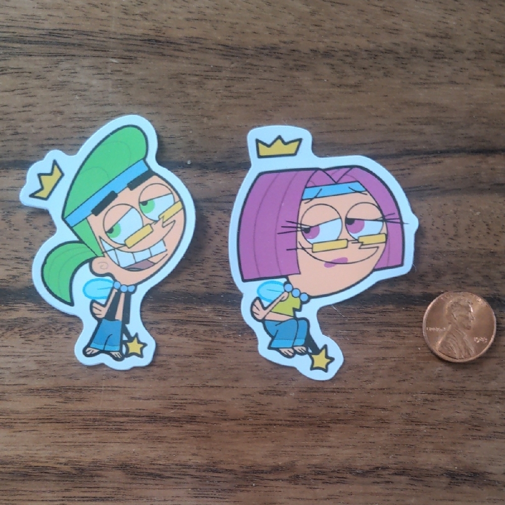 Lot Of 2 Fairly Odd Parents Cartoon Stickers